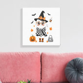 かわいいハロウィンのおばけ キャンバスプリント (インサイチュ (リビング))