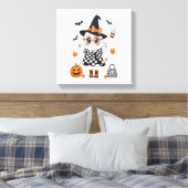 かわいいハロウィンのおばけ キャンバスプリント (インサイチュ (寝室))