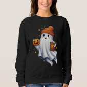 かわいいハロウィンのおばけ スウェットシャツ (正面)