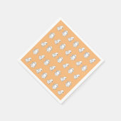 かわいいハロウィンのおばけ スタンダードカクテルナプキン (角)