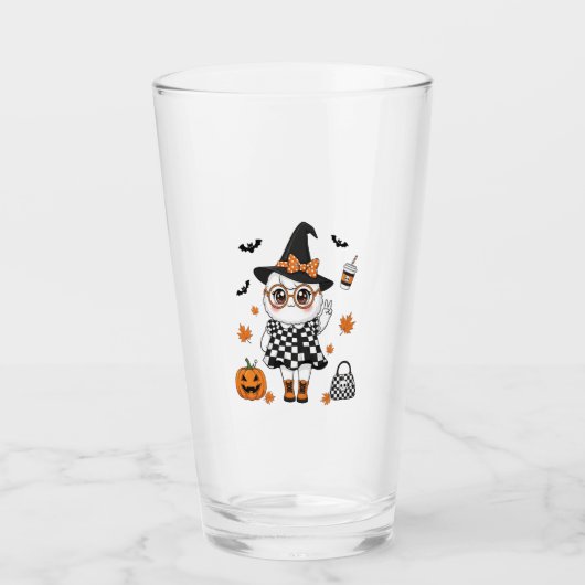 かわいいハロウィンのおばけ タンブラーグラス (正面)