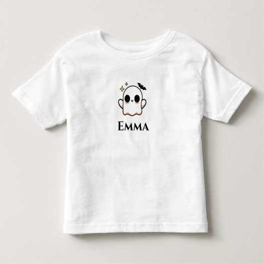 かわいいハロウィンのおばけ トドラーTシャツ (正面)