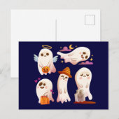 かわいいハロウィンのおばけ ポストカード (正面/裏面)