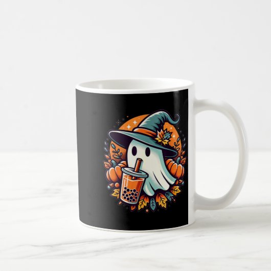 かわいいハロウィンのおばけ 楽しいハロウィンの幽霊 コーヒーマグカップ (右)