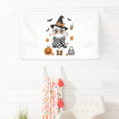 かわいいハロウィンのおばけ 横断幕 (インサイチュ)