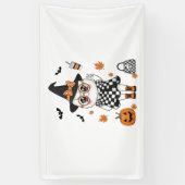 かわいいハロウィンのおばけ 横断幕 (縦)