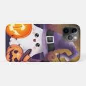 かわいいハロウィンのおばけ:魔女の帽子とカボチャ Case-Mate iPhoneケース (裏面(横))