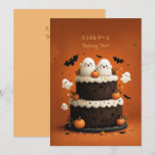 かわいいハロウィンのおばけ A Little Boo 招待状 (正面/裏面)