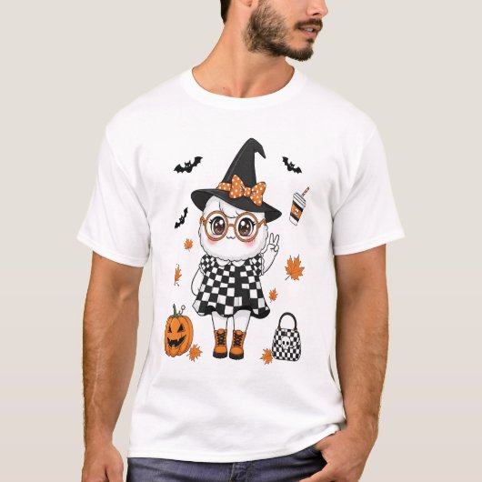 かわいいハロウィンのおばけ Tシャツ (正面)
