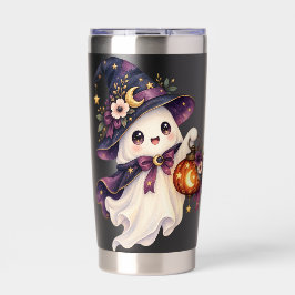 かわいいハロウィンのお花のかぼちゃおばけ 保温保冷タンブラー