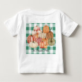 かわいいハロウィンのかぼちゃのデザイン、カスタマイズ可能 ベビーTシャツ (裏面)