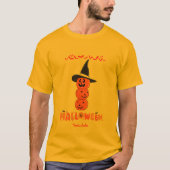かわいいハロウィンのかぼちゃのメンズTシャツ Tシャツ (正面)
