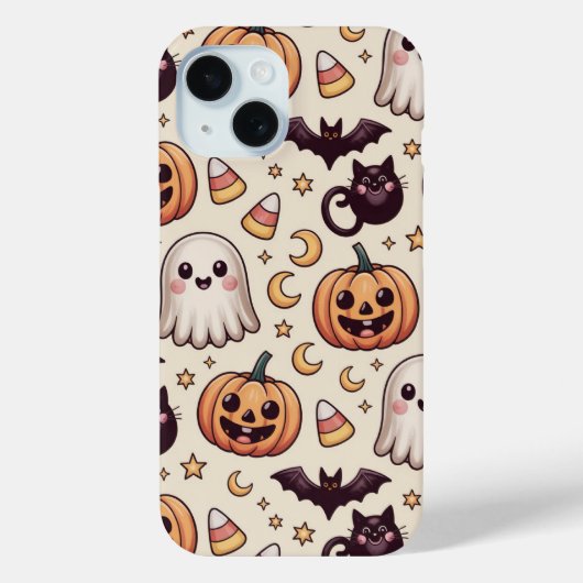 かわいいハロウィンのかぼちゃの幽霊柄 | かわいい Case-Mate iPhoneケース (裏面)