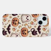 かわいいハロウィンのかぼちゃの幽霊柄 | かわいい Case-Mate iPhoneケース (裏面 (横))