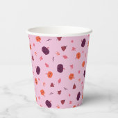 かわいいハロウィンのかぼちゃ家族パーティー 秋 紙コップ (裏面)