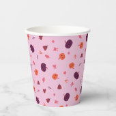 かわいいハロウィンのかぼちゃ家族パーティー 秋 紙コップ (正面)