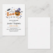 かわいいハロウィンのかぼちゃ リトルブー ベイビーシャワー ノートカード (正面/裏面)