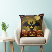 🦇🌙 かわいいハロウィンのこうもり猫のかぼちゃの輝き ✨ クッション (椅子)