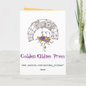 かわいいハロウィンのてんとう虫カード カード (裏面)