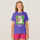 かわいいハロウィンのオバケの本好きの子供たち Tシャツ (正面フル)