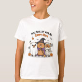 かわいいハロウィンのカピバラ:友達とまったり Tシャツ (正面)
