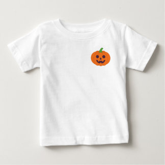 かわいいハロウィンのカボチャと黒猫のパターン ベビーTシャツ