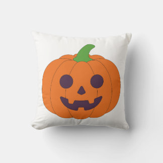 かわいいハロウィンのカボチャと黒猫の柄 クッション
