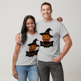 かわいいハロウィンのカボチャのペアTシャツ Tシャツ