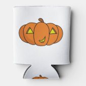 かわいいハロウィンのカボチャの笑顔 缶クーラー (正面)