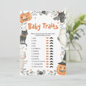 かわいいハロウィンのカボチャの赤ちゃんの特徴シャワーゲーム 招待状 (スタンド正面)
