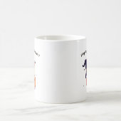 かわいいハロウィンのカボチャの魔女ネコ コーヒーマグカップ (中央)