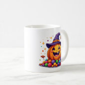 かわいいハロウィンのカボチャキャンディマグ コーヒーマグカップ (正面右)