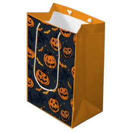 かわいいハロウィンのカボチャギフトバッグ ミディアムペーパーバッグ