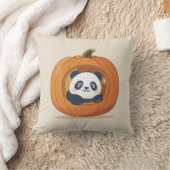 かわいいハロウィンのカボチャパンダ クッション (ブランケット)