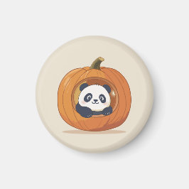 かわいいハロウィンのカボチャパンダ マグネット