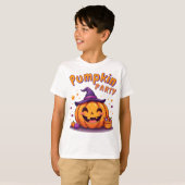 かわいいハロウィンのカボチャパーティーデザインTシャツ Tシャツ (正面フル)