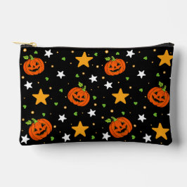 かわいいハロウィンのカボチャ柄 アクセサリーポーチ