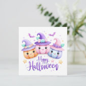 かわいいハロウィンのカボチャ カード (スタンド正面)
