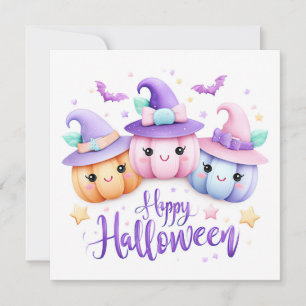 かわいいハロウィンのカボチャ カード