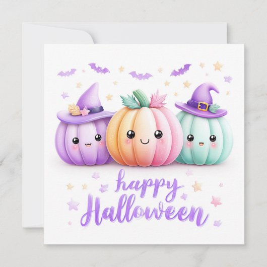 かわいいハロウィンのカボチャ カード (正面)