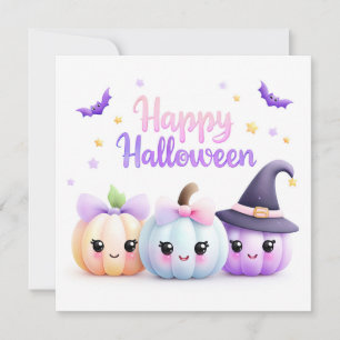 かわいいハロウィンのカボチャ カード