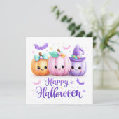 かわいいハロウィンのカボチャ カード (スタンド正面)