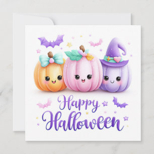 かわいいハロウィンのカボチャ カード