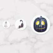かわいいハロウィンのカボチャ コウモリ おばけ 黒猫 コンフェッティ (裏面)