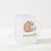 かわいいハロウィンのカボチャ フロストグラスマグカップ (正面右)
