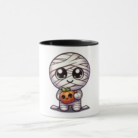 かわいいハロウィンのカボチャ/ミイラ マグカップ (中央)
