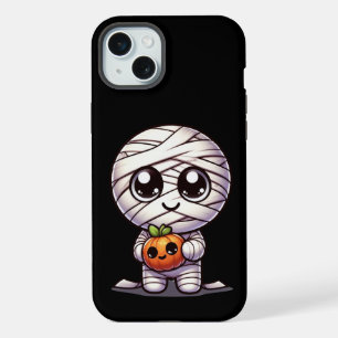 かわいいハロウィンのカボチャ/ミイラ iPhone 15 PLUSケース