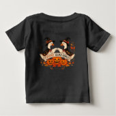 かわいいハロウィンのガチョウの魔女の帽子 ベビーTシャツ (裏面)