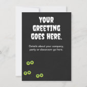 かわいいハロウィンのクモのカードまたは招待状 招待状 (裏面)