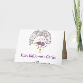 かわいいハロウィンのグリーティングカード カード (裏面)